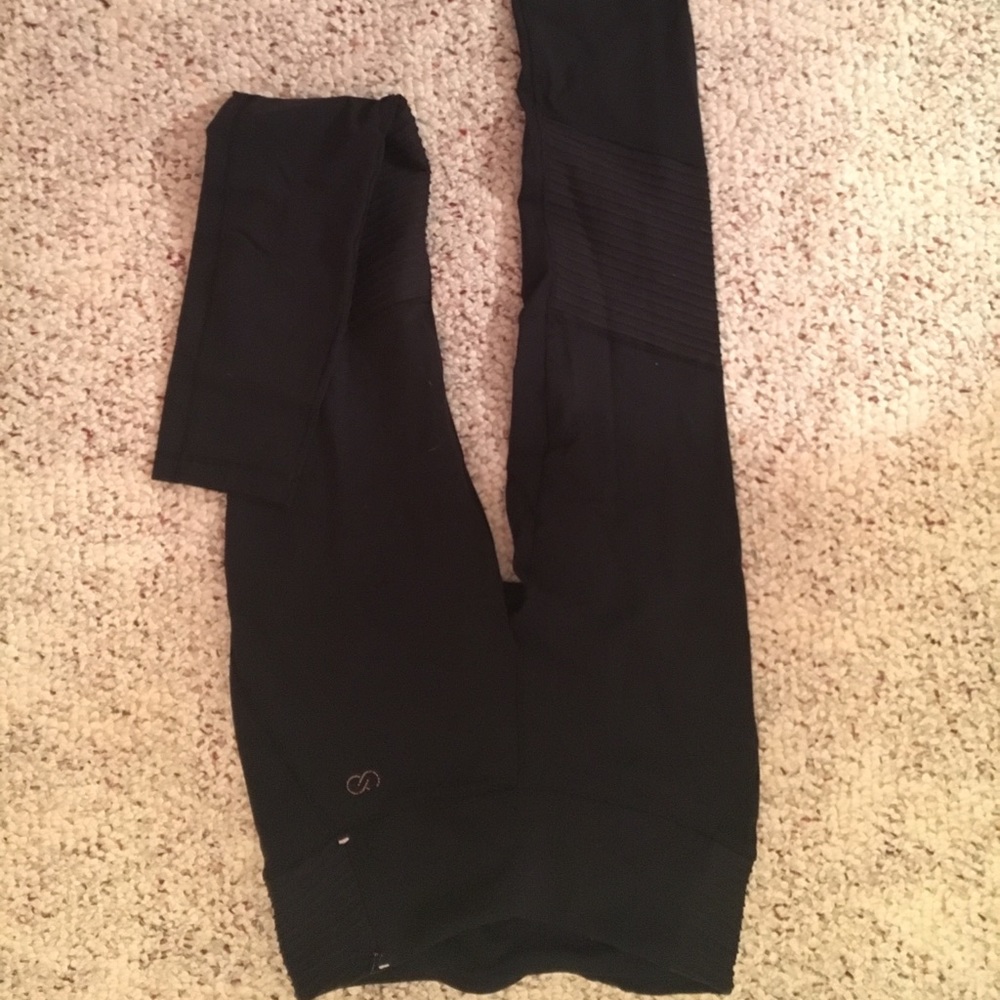Black full length workout leggings by CALIA